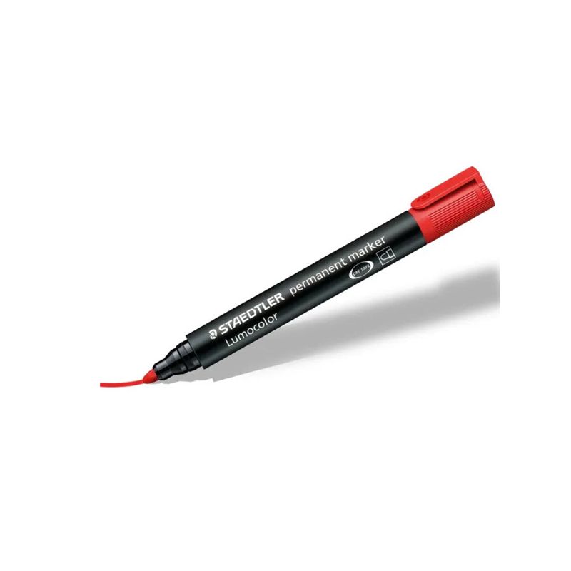 STAEDTLER Marqueur permanent pointe ogive Encre rouge à base d'alcool STAEDTLER Marqueur permanent pointe ogive Encre rouge à base d'alcool
