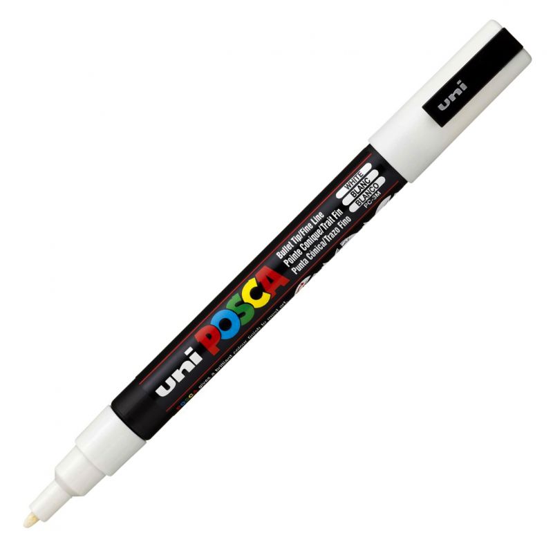 UNI POSCA Marqueur peinture à eau Pointe extra fine encre Blanche UNI POSCA Marqueur peinture à eau Pointe extra fine encre Blanche