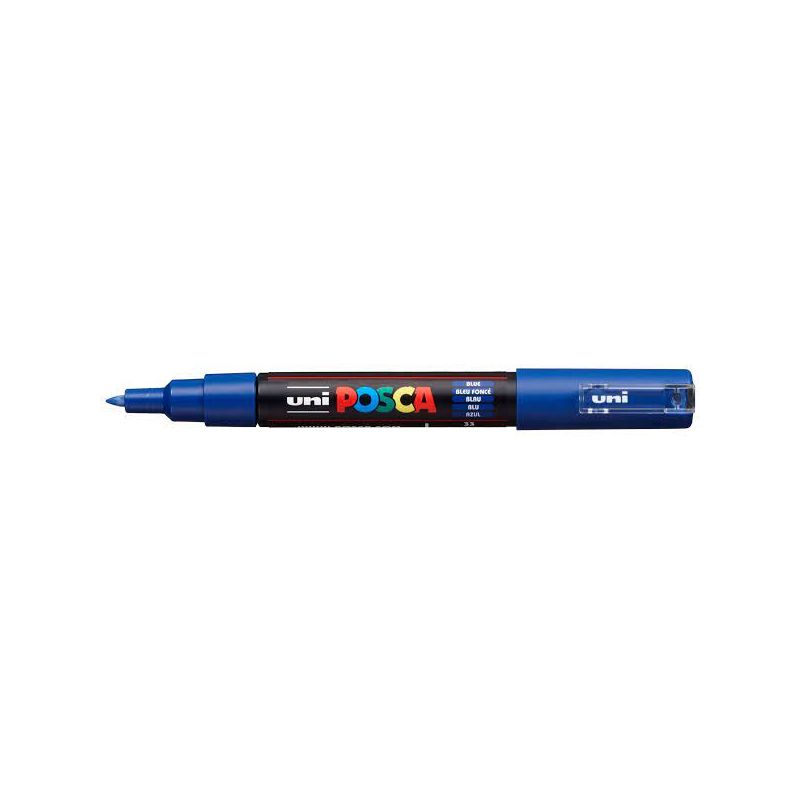 UNI POSCA Marqueur peinture à eau Pointe extra fine encre Bleue foncé