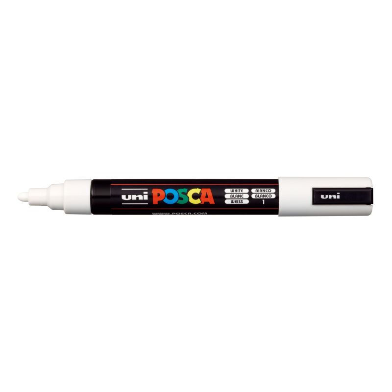 UNI POSCA Marqueur peinture Pointe moyenne ogive Encre Blanche base eau UNI POSCA Marqueur peinture Pointe moyenne ogive Encre Blanche base eau