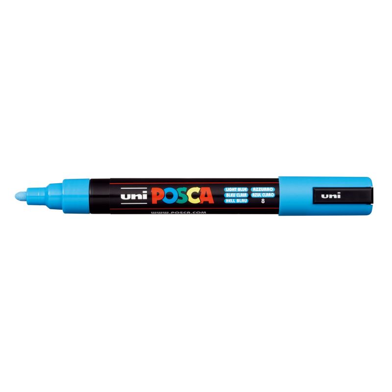 UNI POSCA Marqueur peinture Pointe moyenne ogive Encre base eau bleue clair UNI POSCA Marqueur peinture Pointe moyenne ogive Encre base eau bleue clair