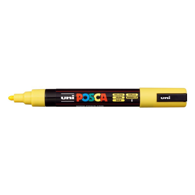 UNI POSCA Marqueur peinture Pointe moyenne ogive Encre base eau jaune UNI POSCA Marqueur peinture Pointe moyenne ogive Encre base eau jaune