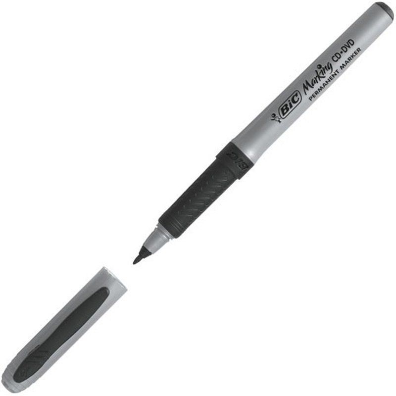 BIC Marqueur CD Pointe fine Encre Noire BIC Marqueur CD Pointe fine Encre Noire