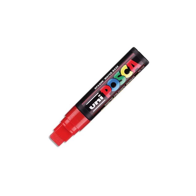 UNI POSCA Marqueur peinture Pointe extra large biseautée Encre base eau Rouge UNI POSCA Marqueur peinture Pointe extra large biseautée Encre base eau Rouge