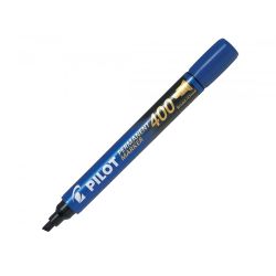 PILOT MARKER 400 Marqueur permanent pointe biseautée large encre bleue