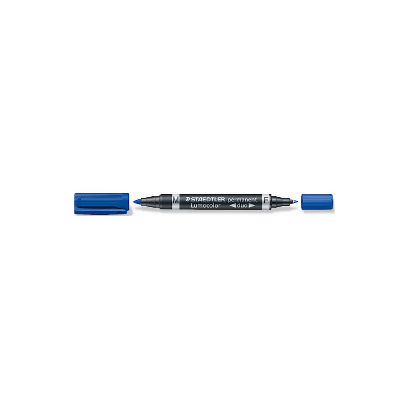 STAEDTLER LUMOCOLOR Marqueur permanent double pointe coloris bleu STAEDTLER LUMOCOLOR Marqueur permanent double pointe coloris bleu