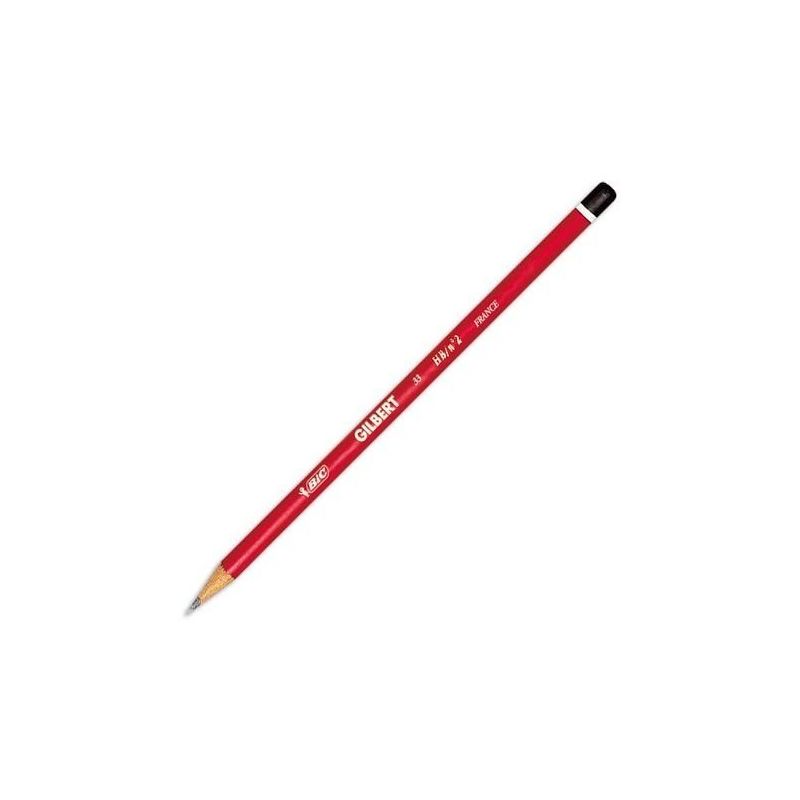 BIC GILBERT Crayon graphite tête trempée corps rond mine HB BIC GILBERT Crayon graphite tête trempée corps rond mine HB