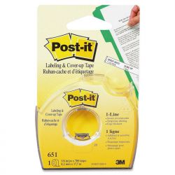 POST-IT Bande de correction adhésive et repositionnable sur dévidoir plastique jetable 8,4 mm x 17,7 m