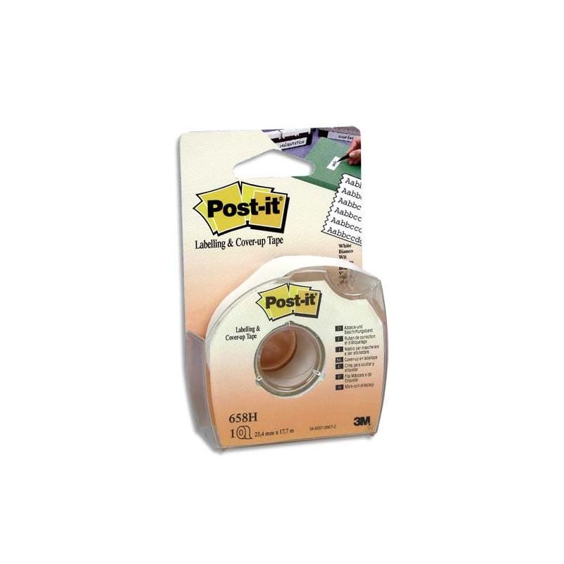 POST-IT Bande de correction adhésive et repositionnable sur dévidoir plastique jetable 25,4 mm x 17,7 m POST-IT Bande de correction adhésive et repositionnable sur dévidoir plastique jetable 25,4 mm x 17,7 m