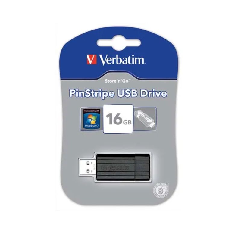 VERBATIM Clé USB 2.0 Store 'n' Go PinStripe 16Go Noir VERBATIM Clé USB 2.0 Store 'n' Go PinStripe 16Go Noir