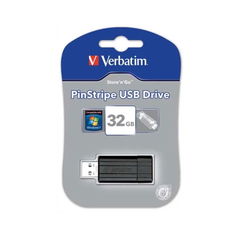 VERBATIM Clé USB 2.0 Store 'n' Go PinStripe 32Go Noir VERBATIM Clé USB 2.0 Store 'n' Go PinStripe 32Go Noir