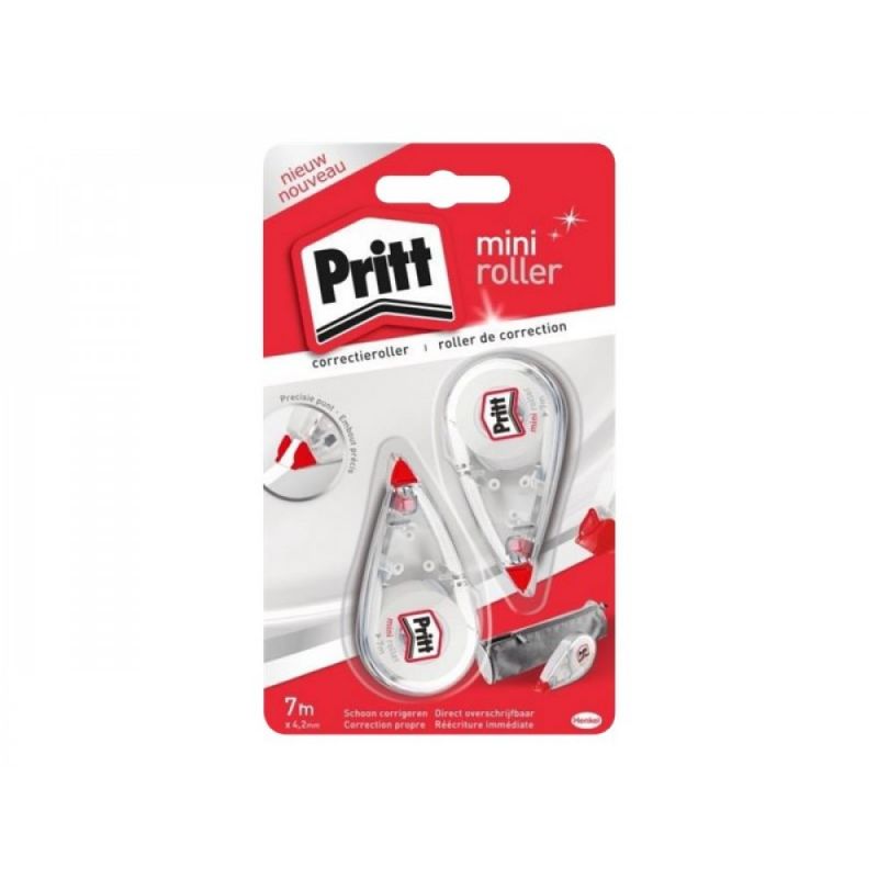 PRITT Blister de 2 MINI ROLLERS de correction PRITT Blister de 2 MINI ROLLERS de correction