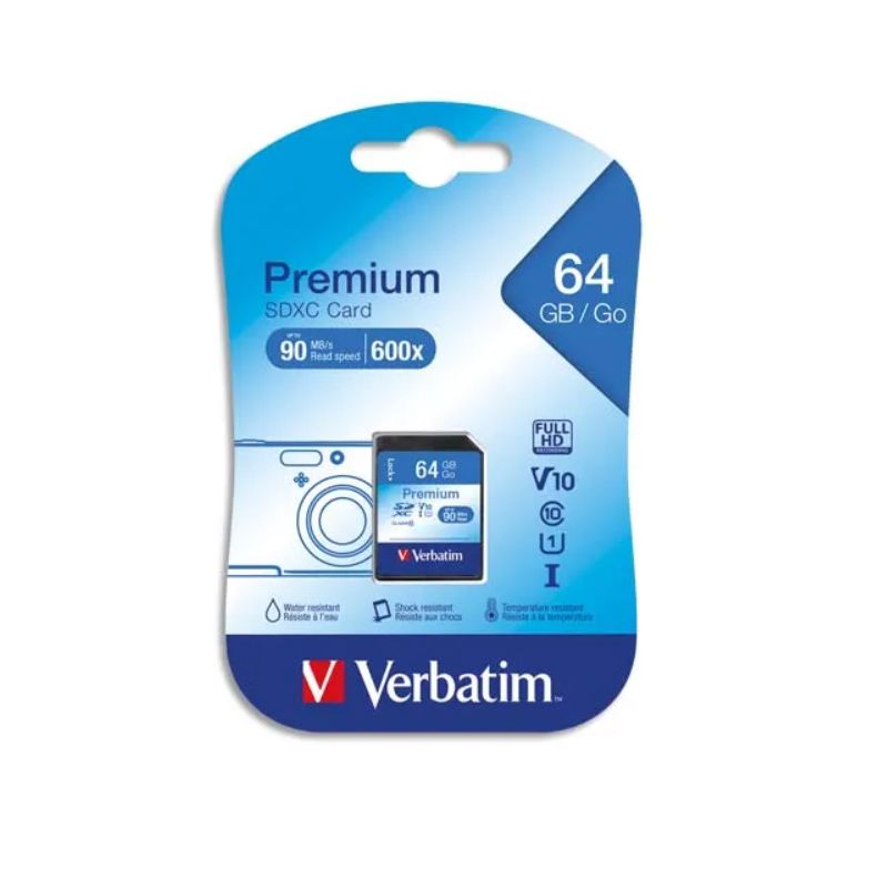 VERBATIM Carte SDXC 64Go Premium Class 10 VERBATIM Carte SDXC 64Go Premium Class 10