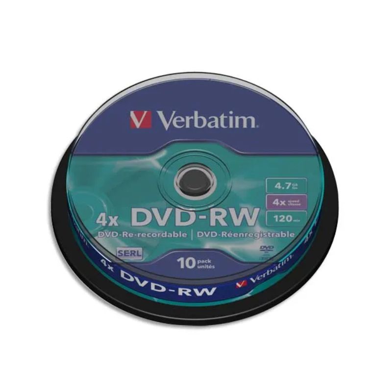 VERBATIM Tour de 10 DVD-RW 4.7GB 4x