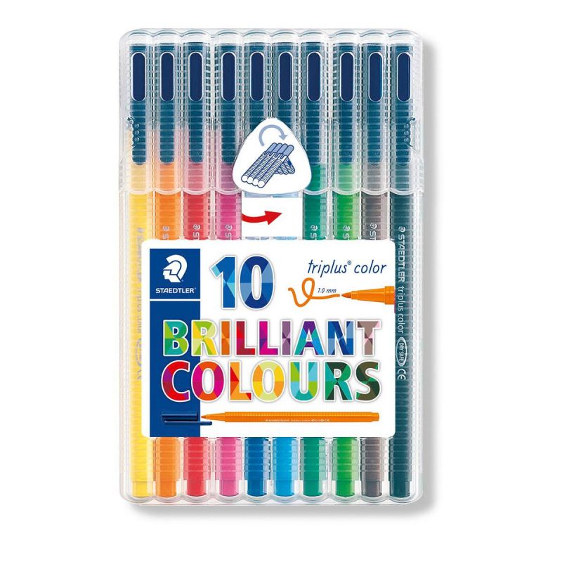 STAEDTLER Pochette de 10 feutres de coloriage Triplus STAEDTLER Pochette de 10 feutres de coloriage Triplus