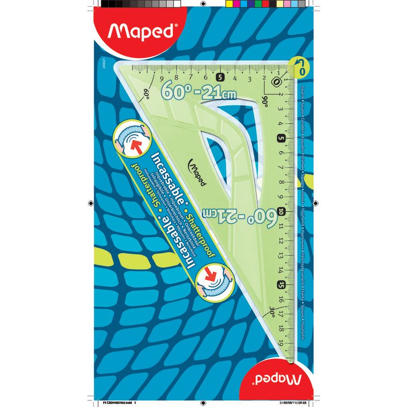 MAPED équerre 60° 21cm incassable MAPED équerre 60° 21cm incassable
