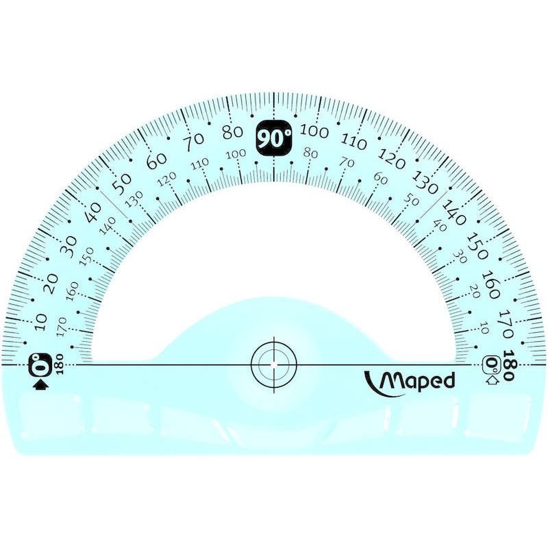 MAPED rapporteur 180° 12cm incassable MAPED rapporteur 180° 12cm incassable
