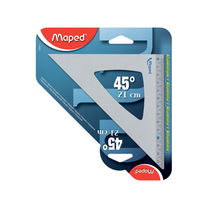 MAPED équerre 60° 21cm aluminium anodisé MAPED équerre 60° 21cm aluminium anodisé