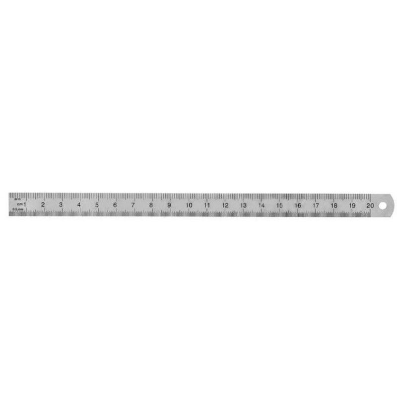 WONDAY Réglet inox 2 faces mm et 1/2mm 20 cm WONDAY Réglet inox 2 faces mm et 1/2mm 20 cm