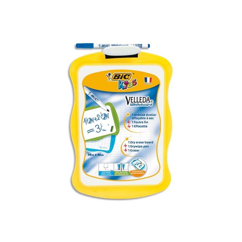 BIC Ardoise VELLEDA 20x31cm double face + feutre bleu BIC Ardoise VELLEDA 20x31cm double face + feutre bleu