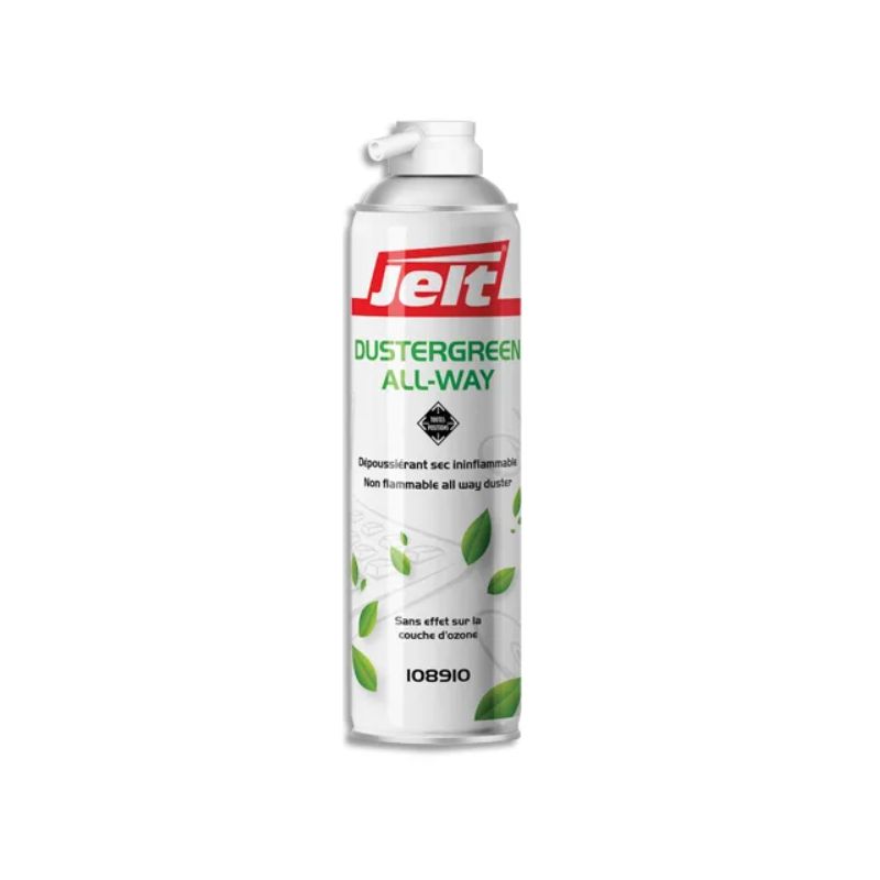 JELT Aérosol dépoussiérant DUSTERGREEN toutes positions gaz1234ze HFO sans HFC 650ml JELT Aérosol dépoussiérant DUSTERGREEN toutes positions gaz1234ze HFO sans HFC 650ml