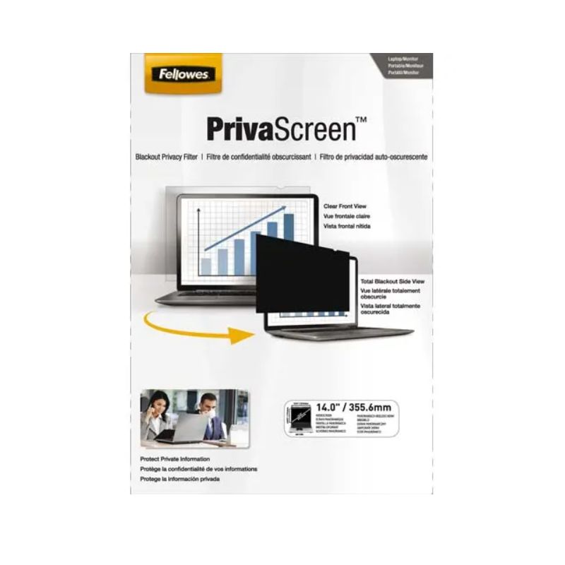 FELLOWES Filtre de confidentialité PrivaScreen 14 FELLOWES Filtre de confidentialité PrivaScreen 14