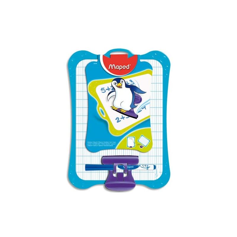 MAPED Ardoise effaçable à sec 21x29,7cm double face + feutre MAPED Ardoise effaçable à sec 21x29,7cm double face + feutre