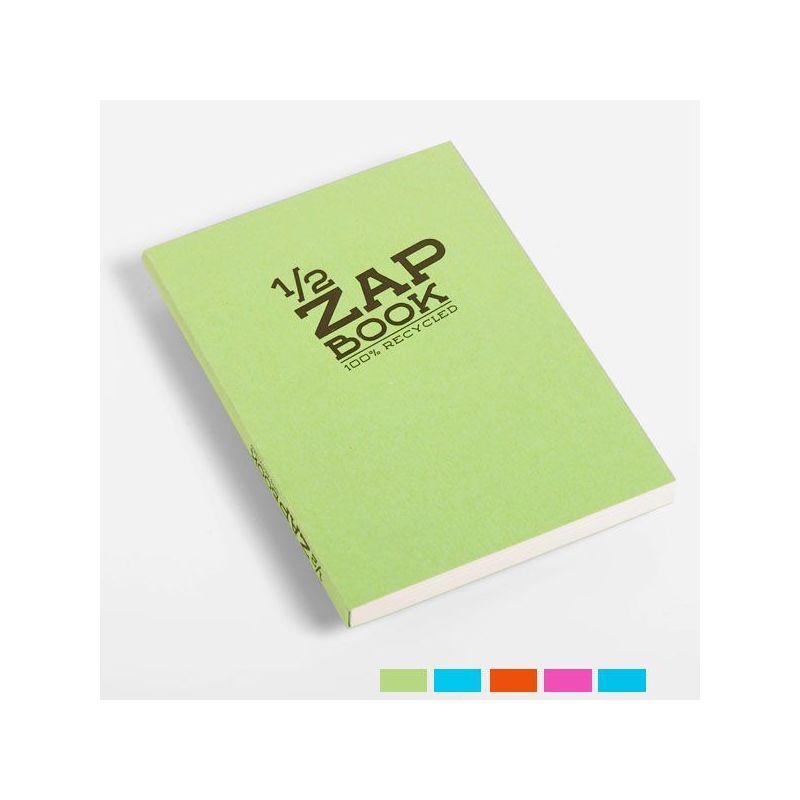 CLAIREFONTAINE Bloc 1/2 ZAP BOOK dos encollé grand côté A6 160 pages unies CLAIREFONTAINE Bloc 1/2 ZAP BOOK dos encollé grand côté A6 160 pages unies