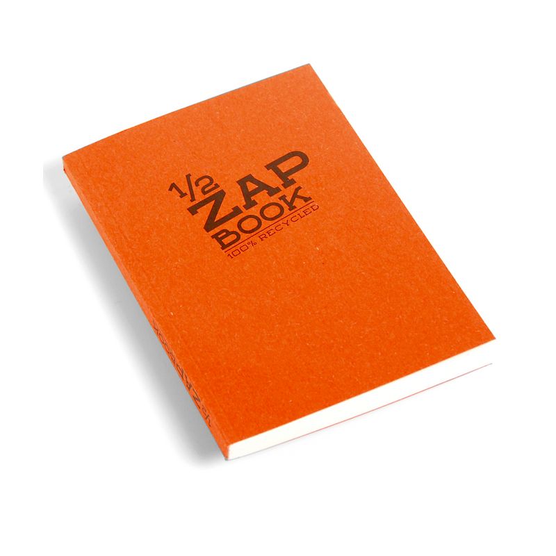 CLAIREFONTAINE Bloc 1/2 ZAP BOOK dos encollé grand côté A5 160 pages unies CLAIREFONTAINE Bloc 1/2 ZAP BOOK dos encollé grand côté A5 160 pages unies