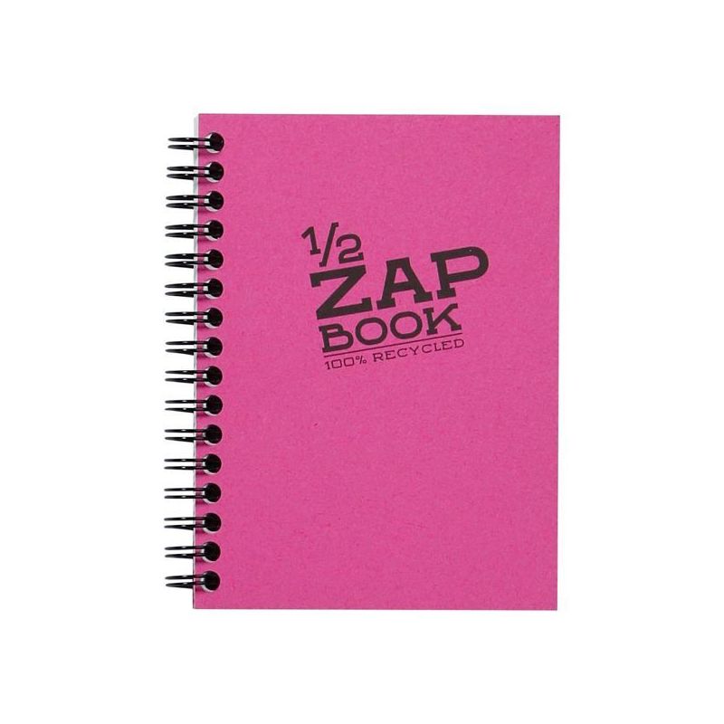 CLAIREFONTAINE Bloc 1/2 ZAP BOOK dos spiralé grand côté A6 160 pages unies CLAIREFONTAINE Bloc 1/2 ZAP BOOK dos spiralé grand côté A6 160 pages unies