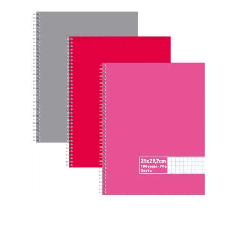 Cahier spirale 21x29,7cm 100 pages 60g Cahier spirale 21x29,7cm 100 pages 60g
