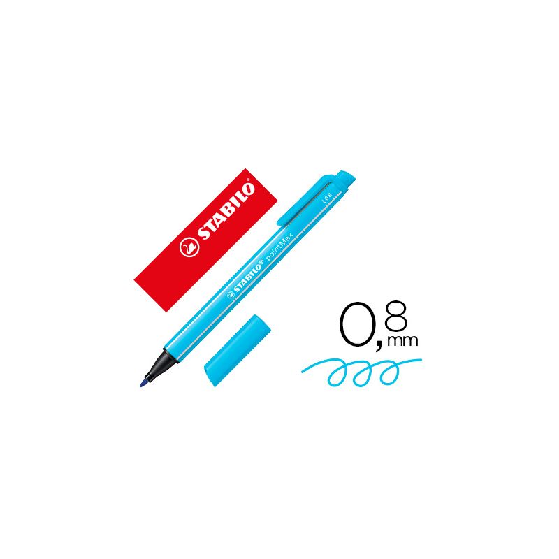 STABILO Stylo-feutre stabilo pointmax pointe moyenne en nylon tracé 0,8mm ultra robuste coloris bleu azur STABILO Stylo-feutre stabilo pointmax pointe moyenne en nylon tracé 0,8mm ultra robuste coloris bleu azur