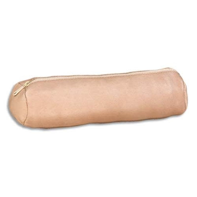 OXFORD Trousse fourre-tout ronde en cuir teinté OXFORD Trousse fourre-tout ronde en cuir teinté