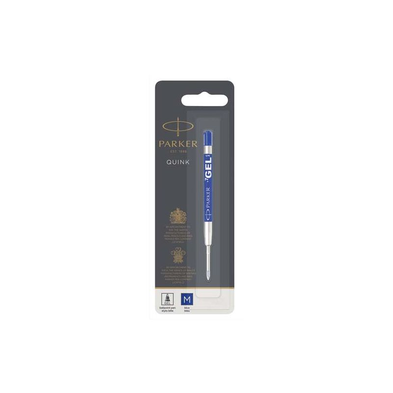 PARKER Recharge pour bille encre gel pointe moyenne QUINKFLOW encre Bleue PARKER Recharge pour bille encre gel pointe moyenne QUINKFLOW encre Bleue