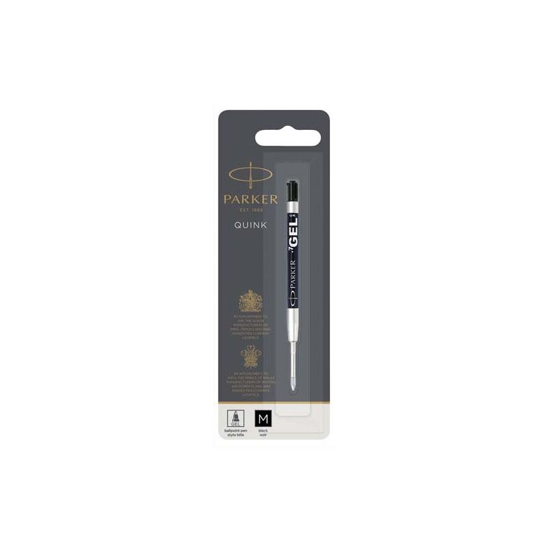 PARKER Recharge pour bille encre gel pointe moyenne QUINKFLOW encre Noire PARKER Recharge pour bille encre gel pointe moyenne QUINKFLOW encre Noire