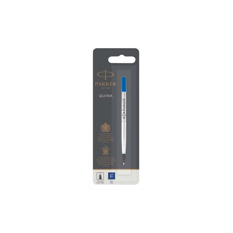 PARKER Recharge pour Stylo Roller pointe fine encre Bleue. PARKER Recharge pour Stylo Roller pointe fine encre Bleue.