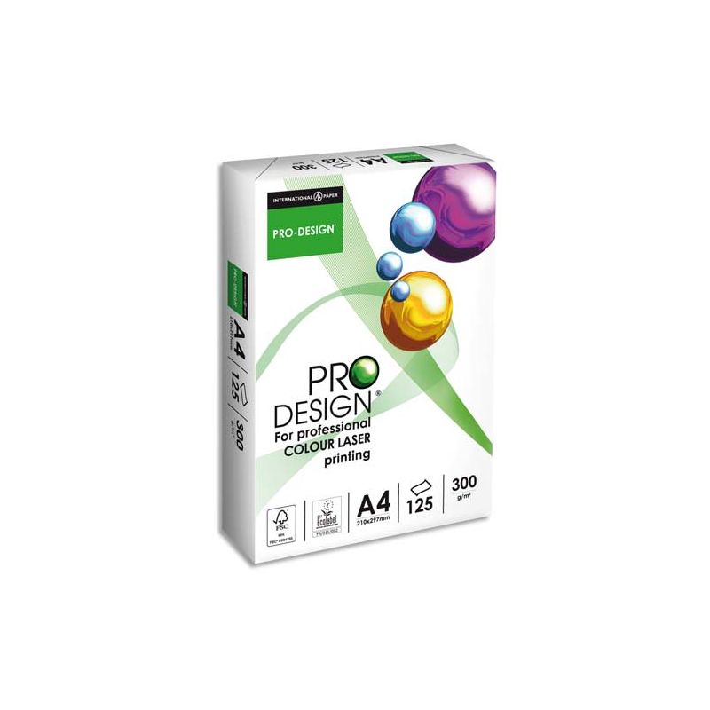 PRO DESIGN Ramette 125 feuilles papier extra Blanc satiné PRO DESIGN A4 300G PRO DESIGN Ramette 125 feuilles papier extra Blanc satiné PRO DESIGN A4 300G