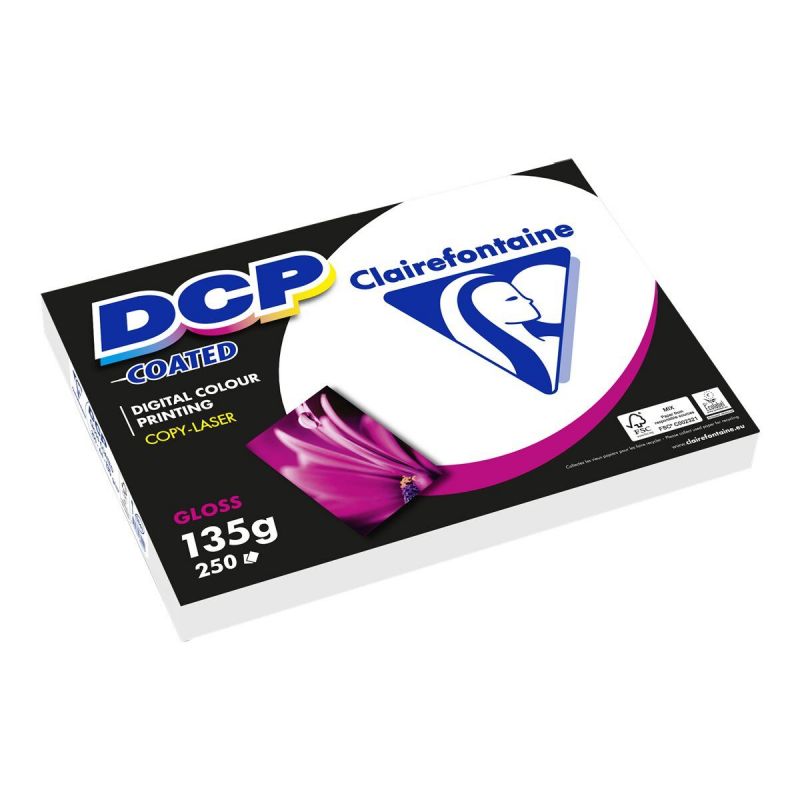 CLAIREFONTAINE Ramette 250 feuilles A3 135g DCP coated brillant 2 faces CLAIREFONTAINE Ramette 250 feuilles A3 135g DCP coated brillant 2 faces