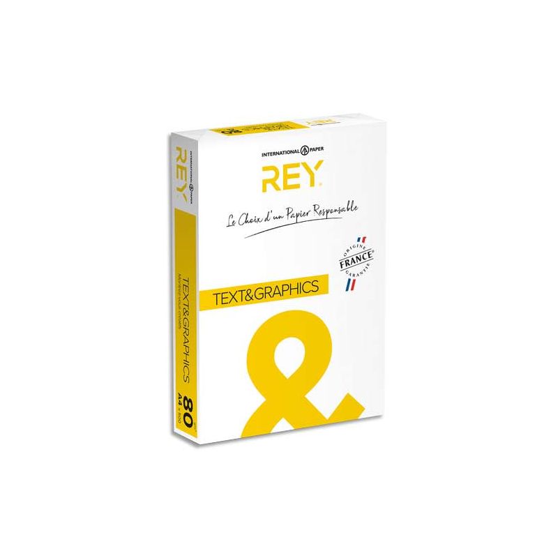 REY Ramette 500 feuilles papier TEXT & GRAPHICS A4 80g Satiné REY Ramette 500 feuilles papier TEXT & GRAPHICS A4 80g Satiné