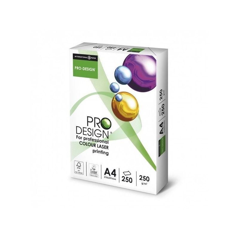 PRO DESIGN Ramette 250 feuilles papier extra Blanc satiné A4 250G PRO DESIGN Ramette 250 feuilles papier extra Blanc satiné A4 250G