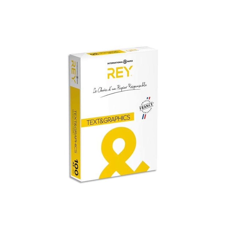 REY Ramette 500 feuilles papier TEXT & GRAPHICS A4 100g Satiné REY Ramette 500 feuilles papier TEXT & GRAPHICS A4 100g Satiné