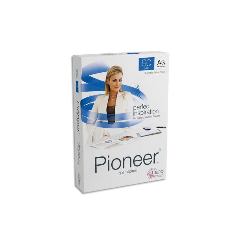 PIONEER Ramette de 500 feuilles extra blancheA3 90g PIONEER Ramette de 500 feuilles extra blancheA3 90g