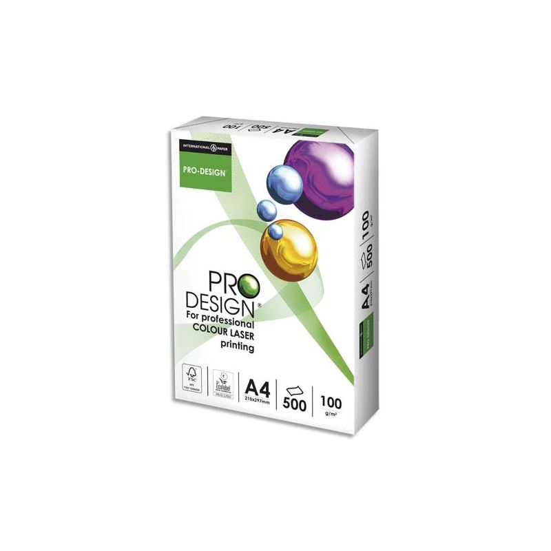 PRO DESIGN Ramette 500 feuilles papier extra Blanc satiné A4 100G PRO DESIGN Ramette 500 feuilles papier extra Blanc satiné A4 100G