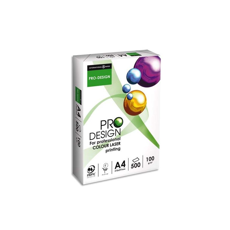 PRO DESIGN Ramette 250 feuilles papier extra Blanc satiné A4 120G PRO DESIGN Ramette 250 feuilles papier extra Blanc satiné A4 120G