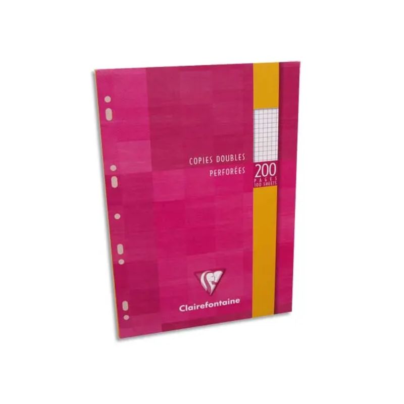CLAIREFONTAINE Copies doubles perforées Blanche 21x29,7cm CLAIREFONTAINE Copies doubles perforées Blanche 21x29,7cm