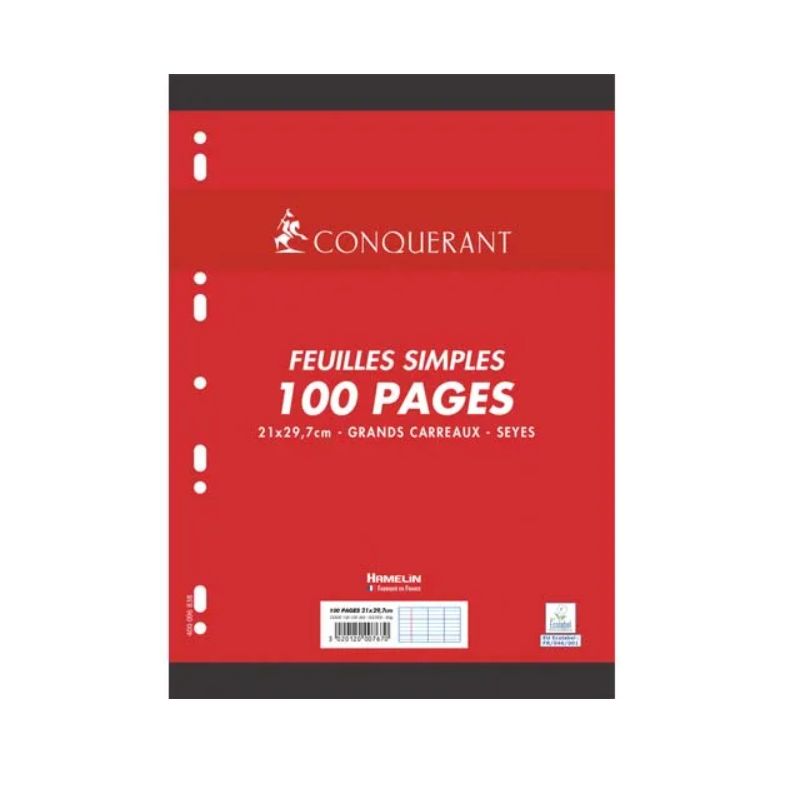 CONQUERANT C7 Feuillets mobiles 21x29,7 