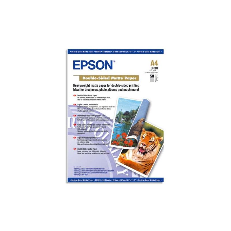 EPSON B/20 papier photo semi glacé 251 gr format A4 EPSON B/20 papier photo semi glacé 251 gr format A4