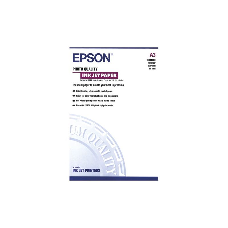 EPSON Boîte de 100 papiers photo mat A3 102g EPSON Boîte de 100 papiers photo mat A3 102g