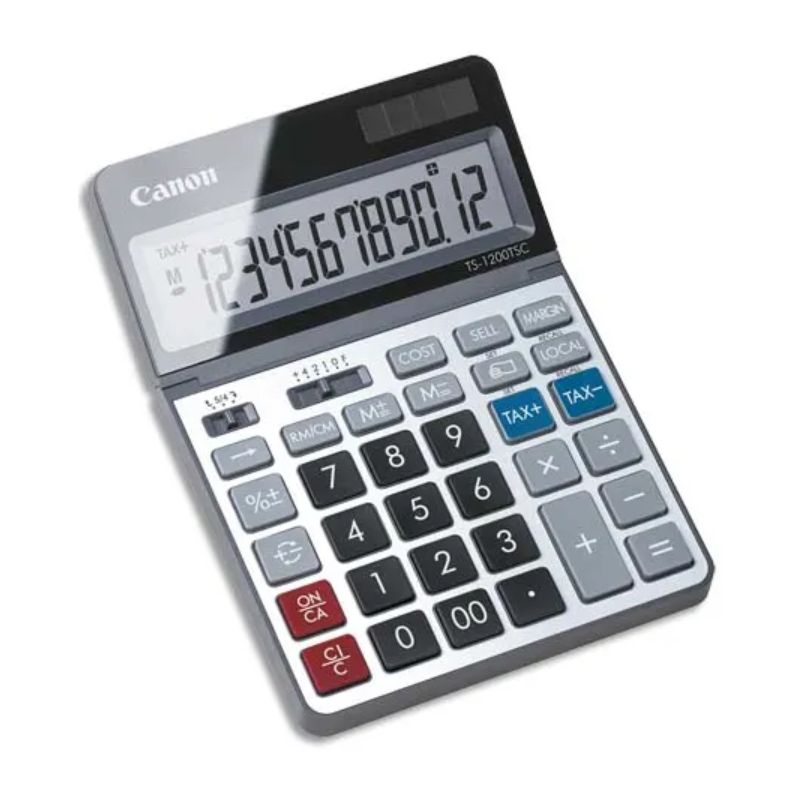 CANON Calculatrice écologique TS-1200TSC 12 chiffres écran inclinable 2468C002AA CANON Calculatrice écologique TS-1200TSC 12 chiffres écran inclinable 2468C002AA