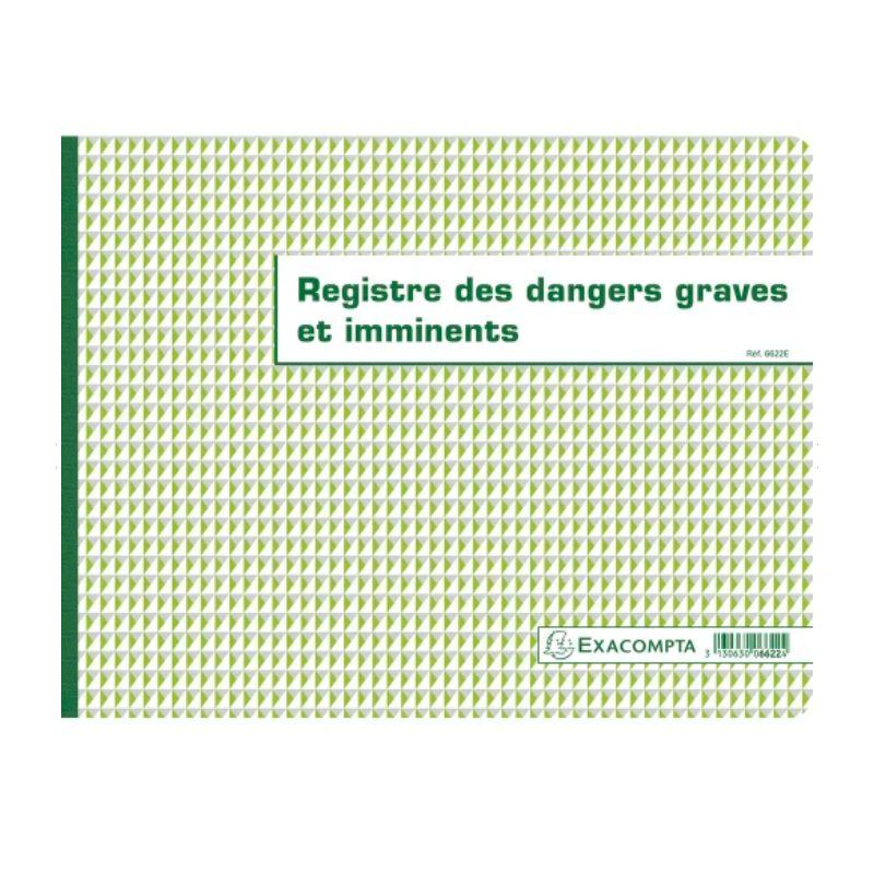 EXACOMPTA Registre Dangers graves et imminents format 24x32cm EXACOMPTA Registre Dangers graves et imminents format 24x32cm